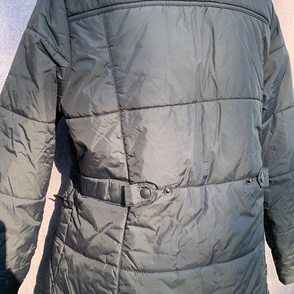 Women's Lands End navy blue puffer jacket PM - Picture 8 of 14